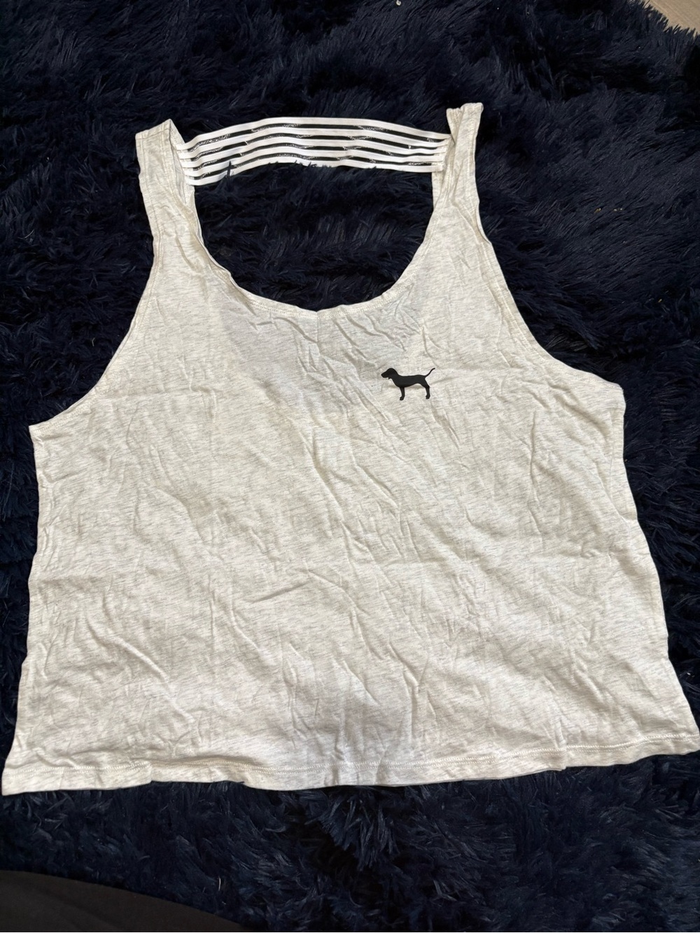Victoria's Secret PINK Light Gray Tank with Strappy Back